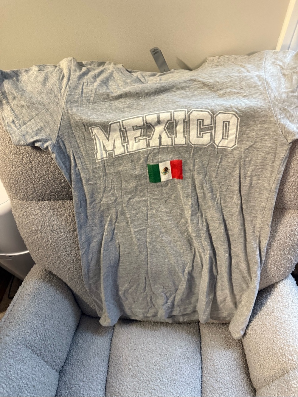 Next Level Apparel Gray Graphic Crewneck Tee